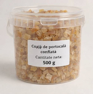 Coaja de portocala confiata 6x6 500 g