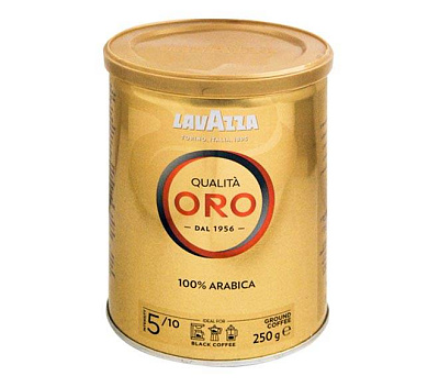 Cafea Măcinată Lavazza Qualità Oro (Borcan Metalic, 250g)