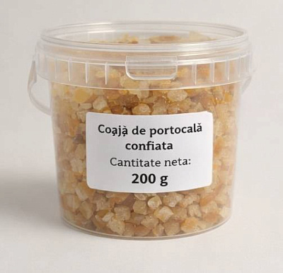 Coaja de portocala confiata 6x6 200 g.